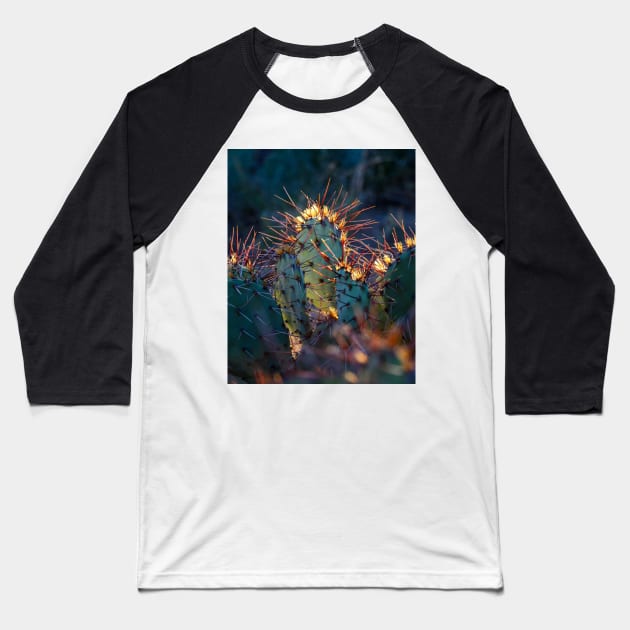Texas Cactus Baseball T-Shirt by jonesing